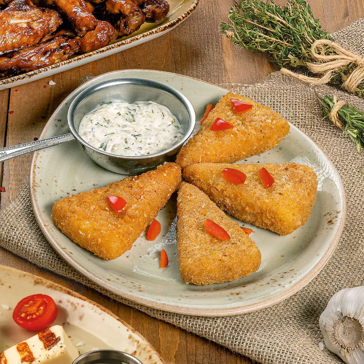 Жареный сыр Сулугуни