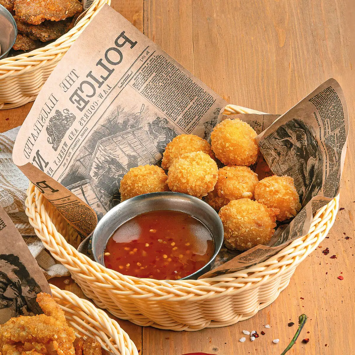 Сырные шарики с беконом