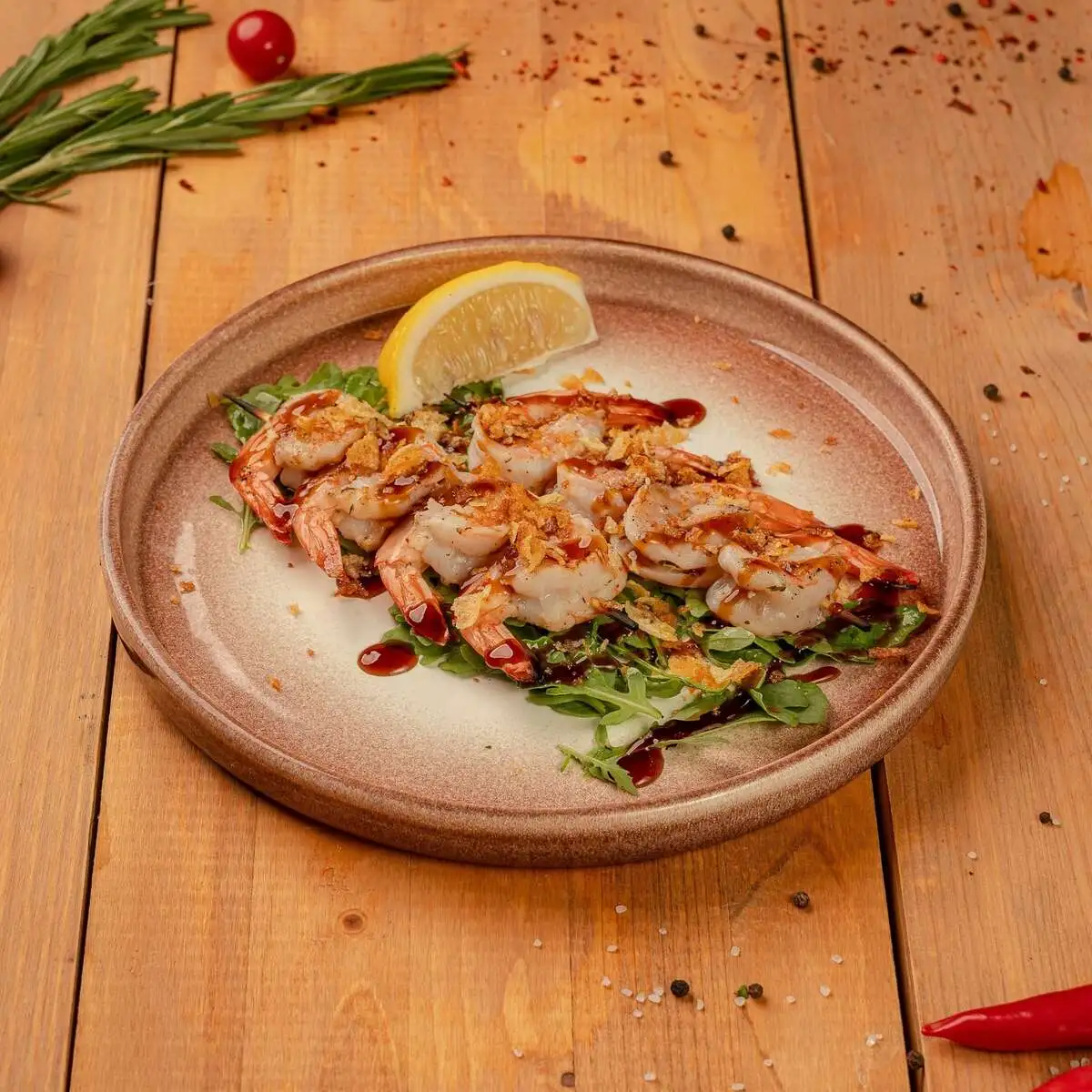 Шашлык из креветок