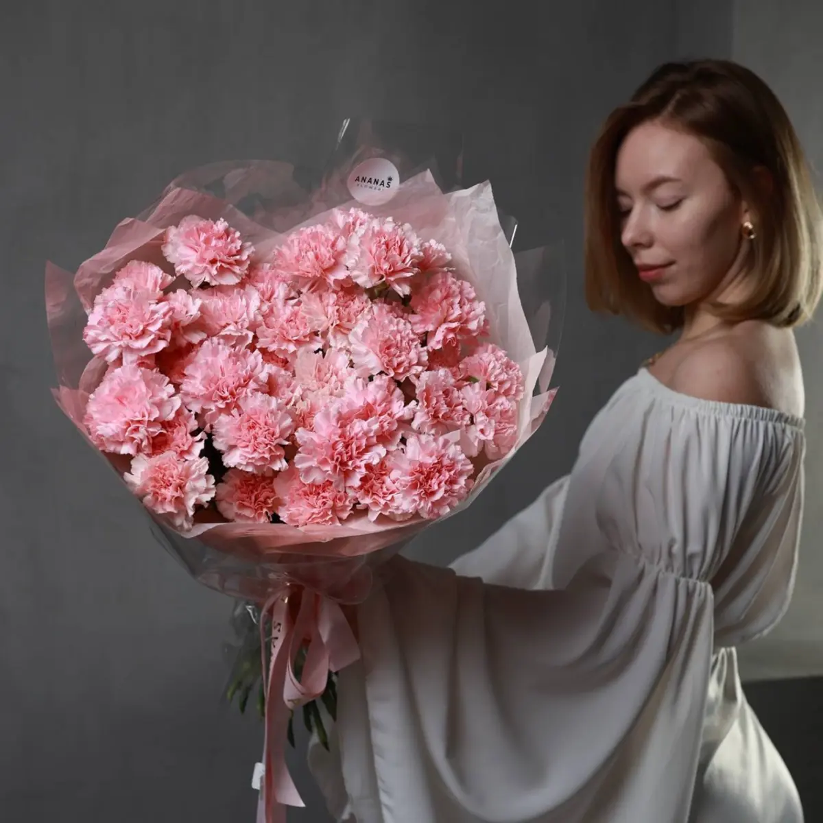 Монобукет Розовое облако  М