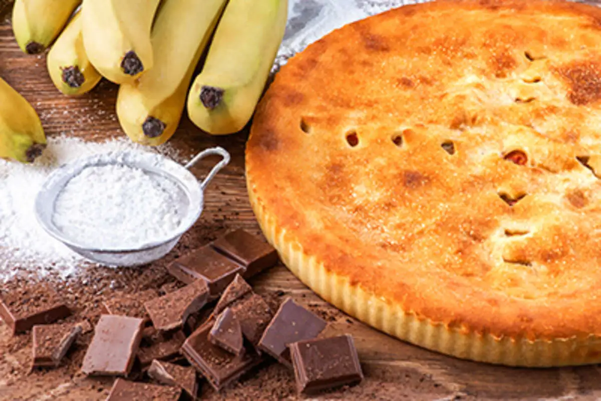 Пирог Шоколадно-банановый с орешками