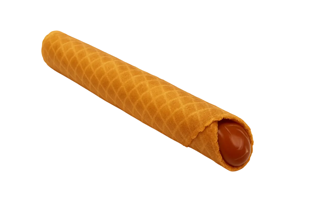 Трубочка вафельная со сгущёнкой