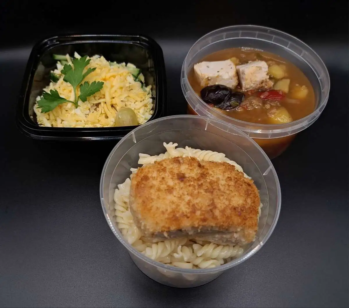 3 Чикен: Вальдорф, Бозбаш, Котлета Нежность с макаронами