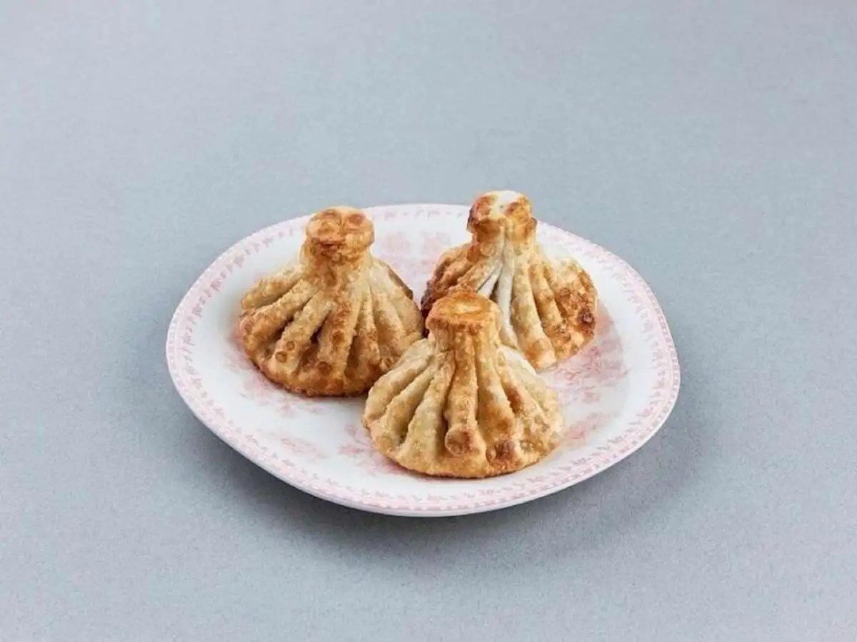 Хинкали грибные жаренные