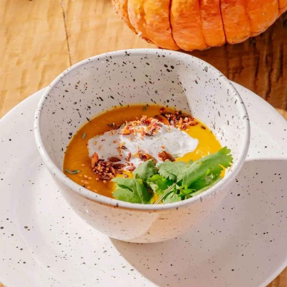 Пряный тыквенный карри суп