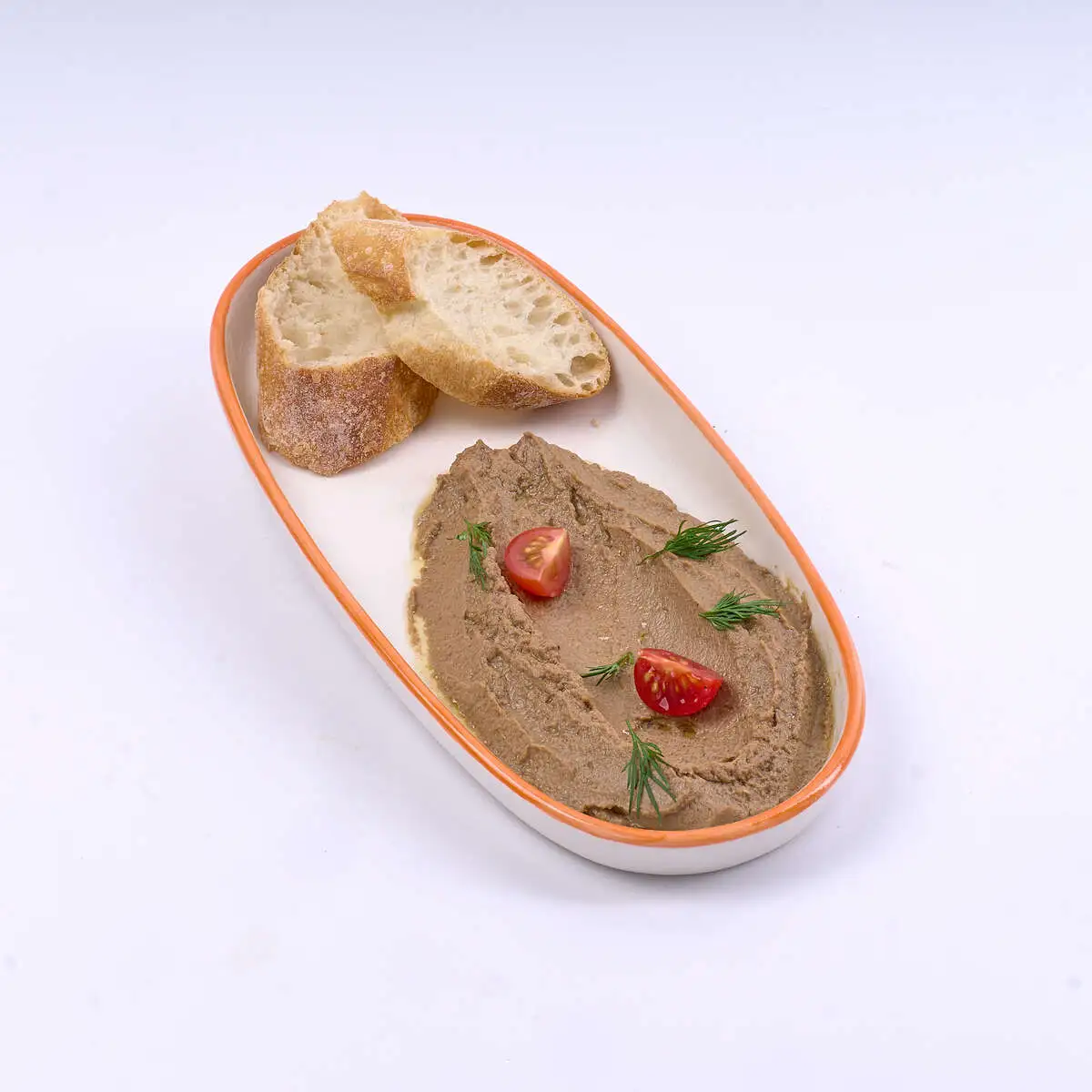 Паштет из печени с багетом