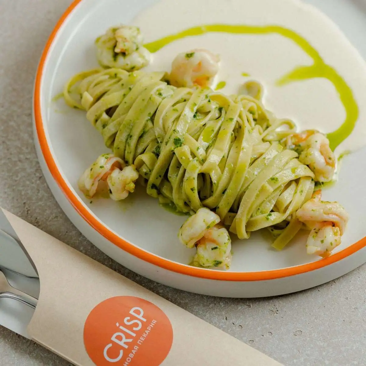 Лингвини с креветками