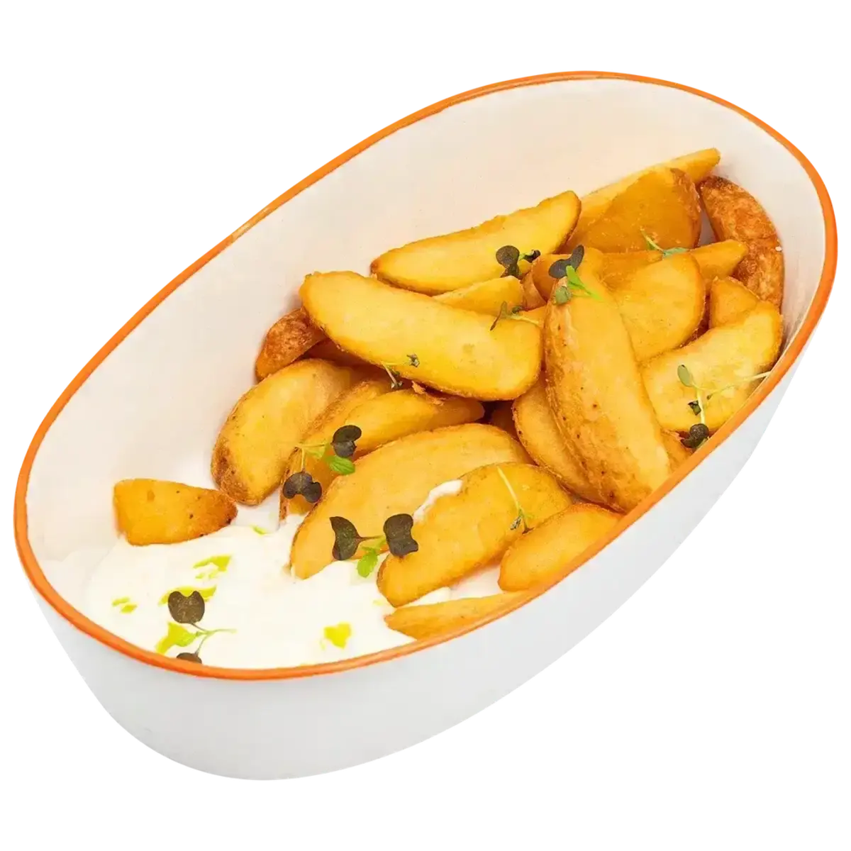 Картофель айдахо соусом 4 сыра 