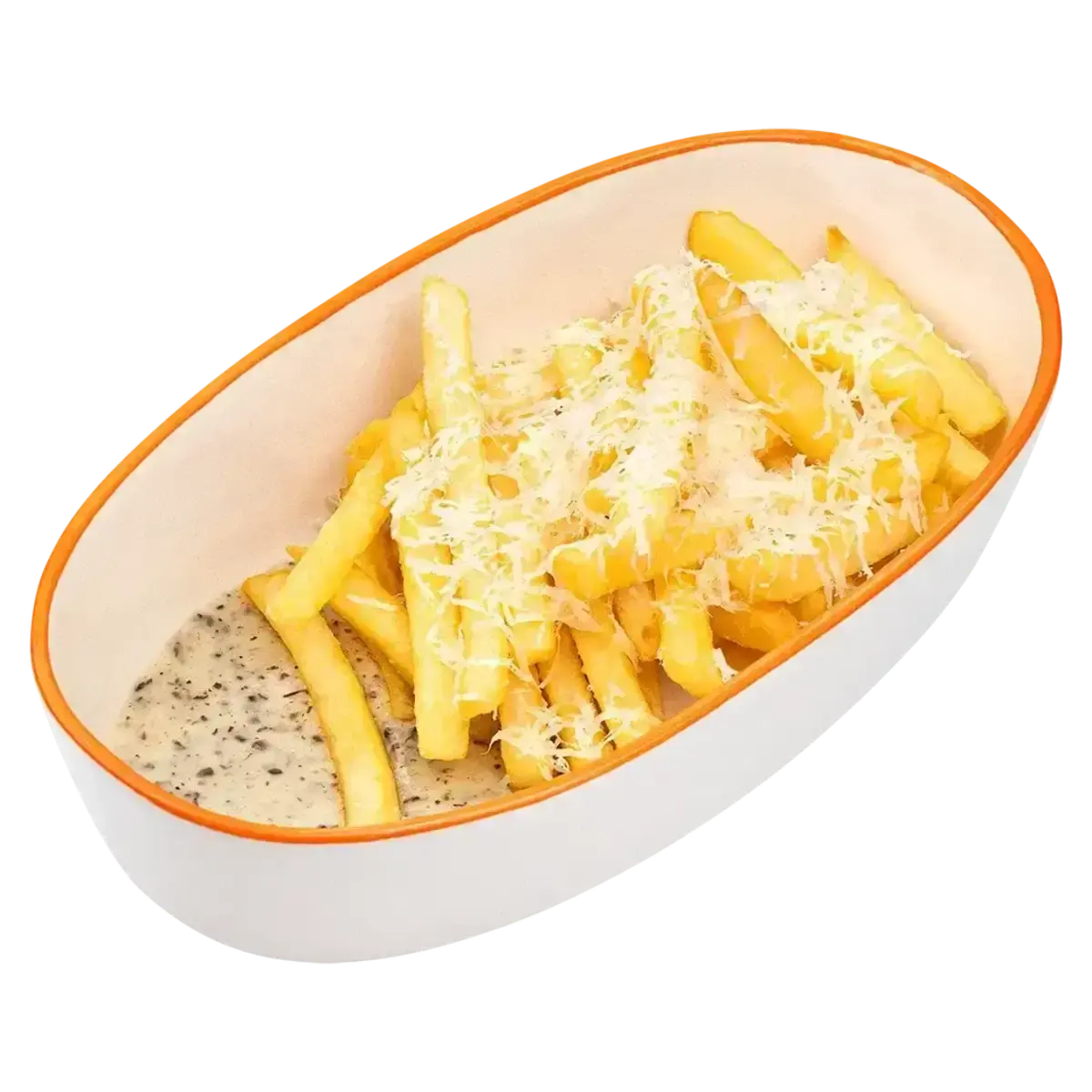 Картофель фри с пармезаном и трюфельным айоли
