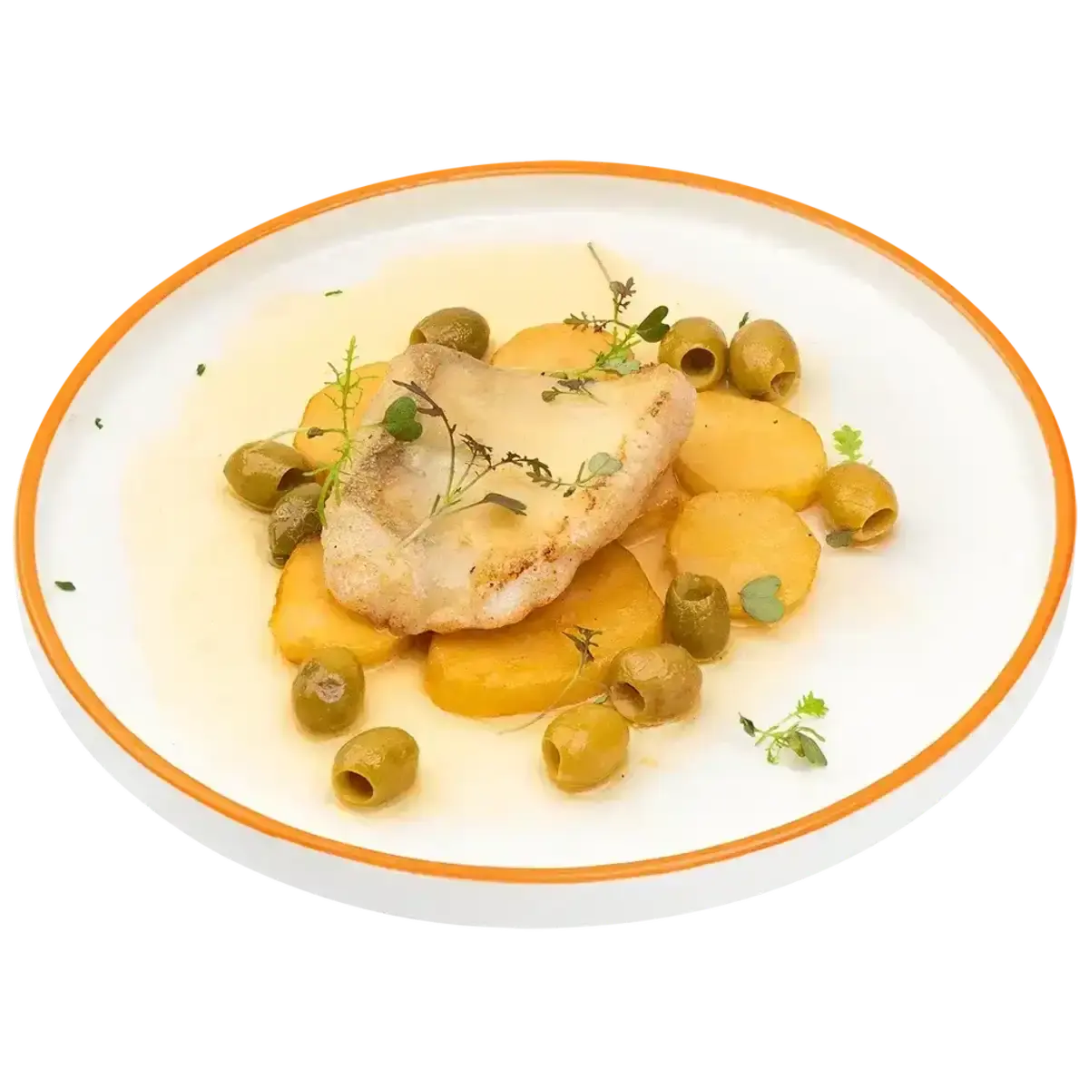 Филе судака с картофелем