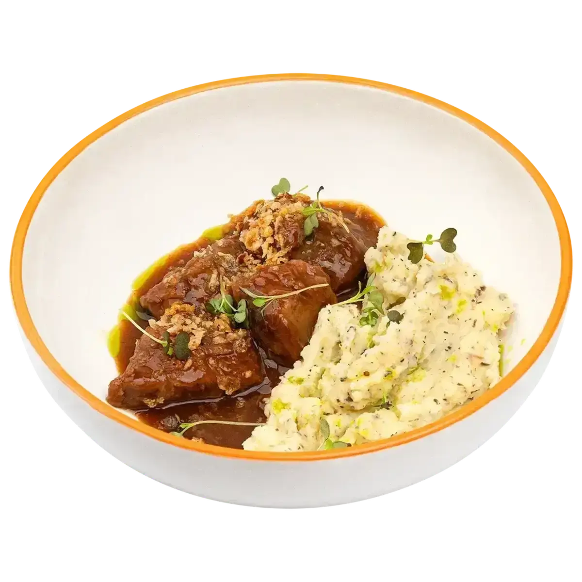 Щечки с трюфельным пюре