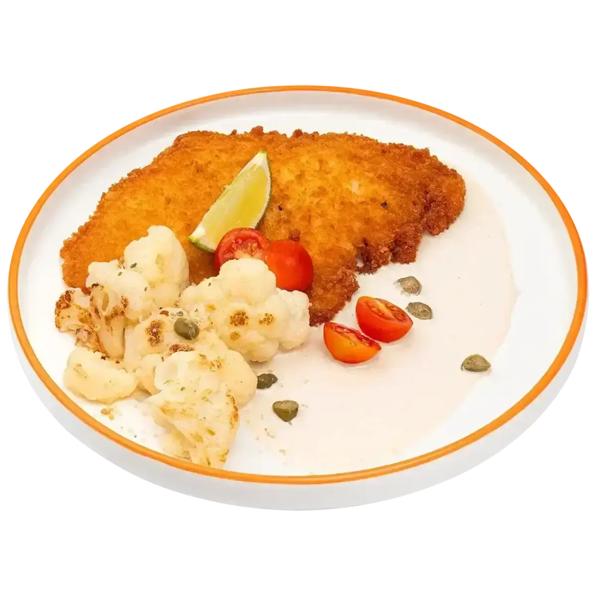 Куриный шницель тоннато с цветной капустой