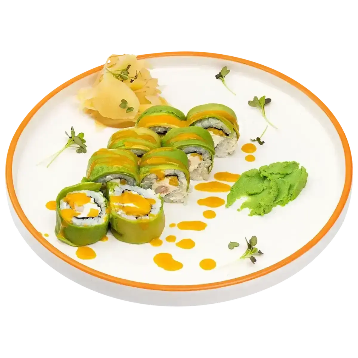 Сливочный ролл с креветкой, манго и авокадо