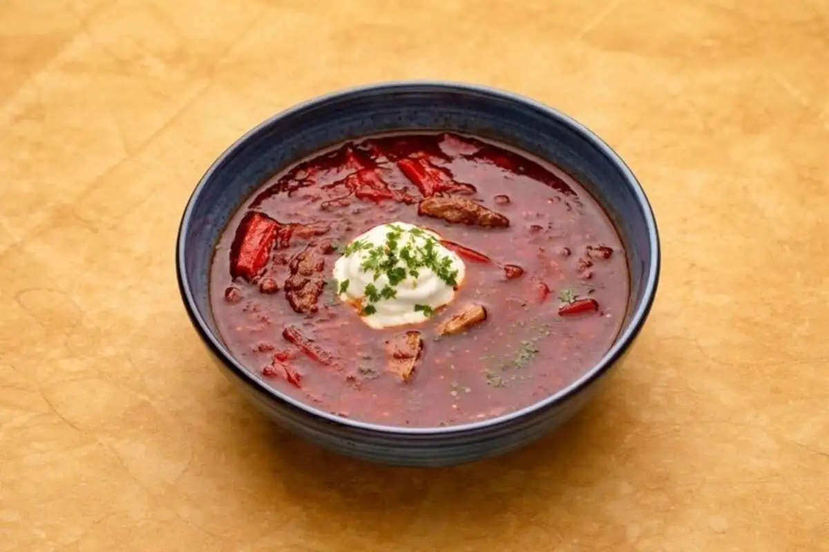 Борщ со сметаной