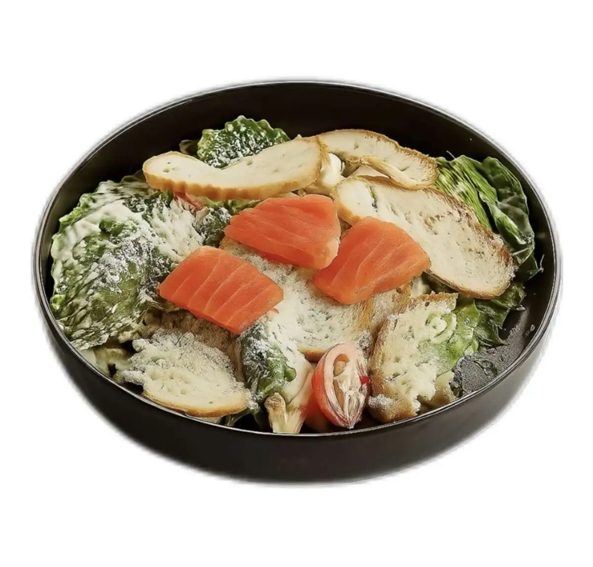 Салат Цезарь с лососем 