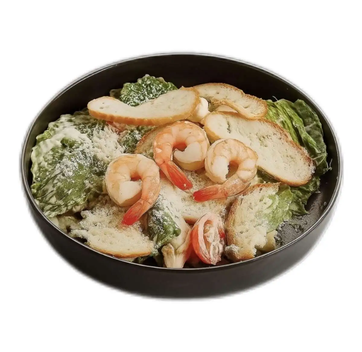 Салат Цезарь с креветками