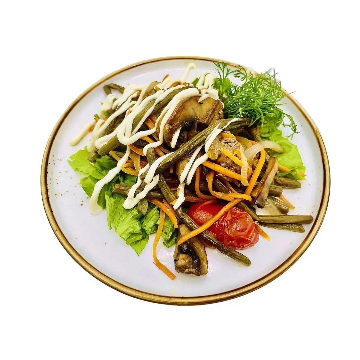 х.Салат из папоротника и говядины Д.