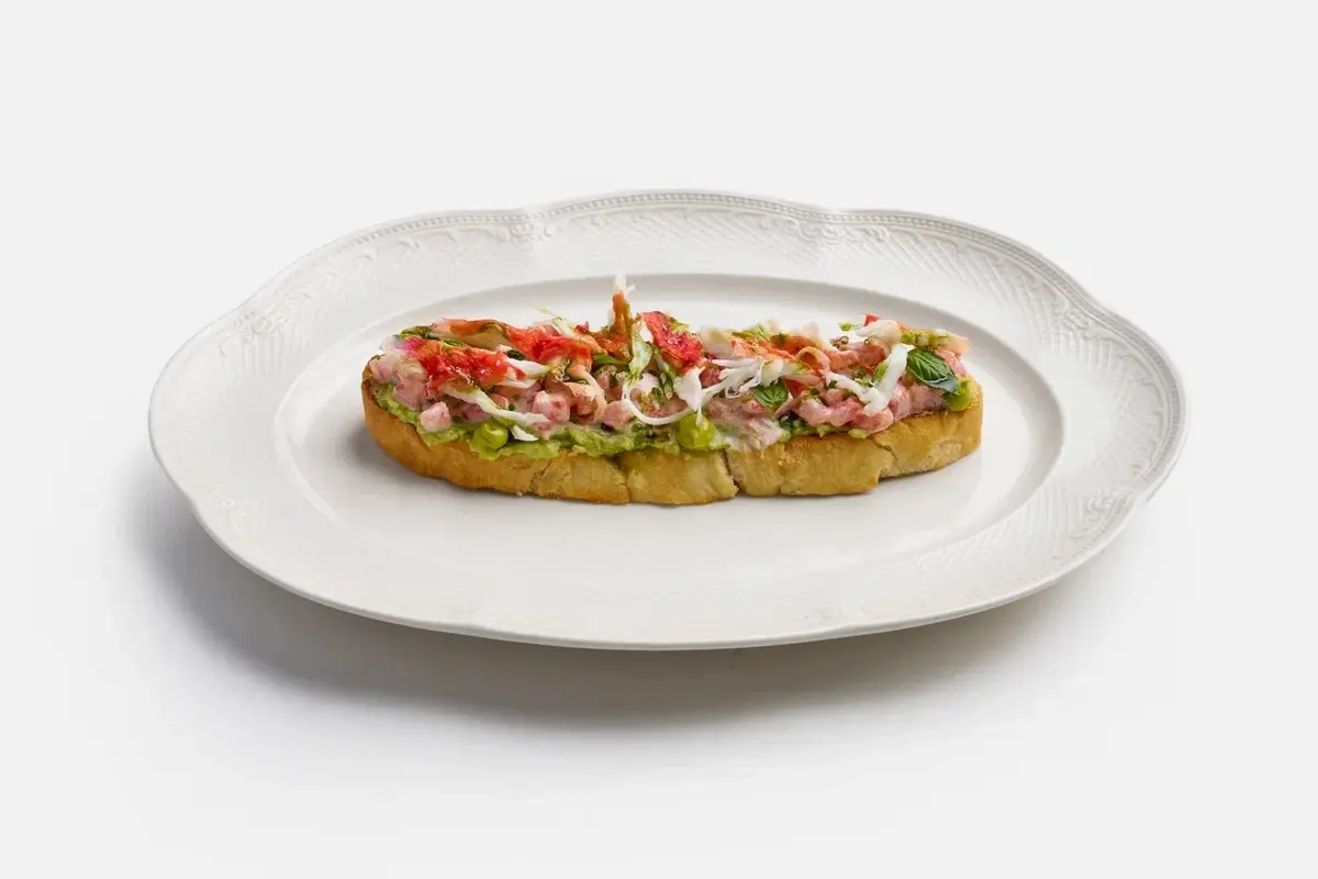 Брускетта с крабом