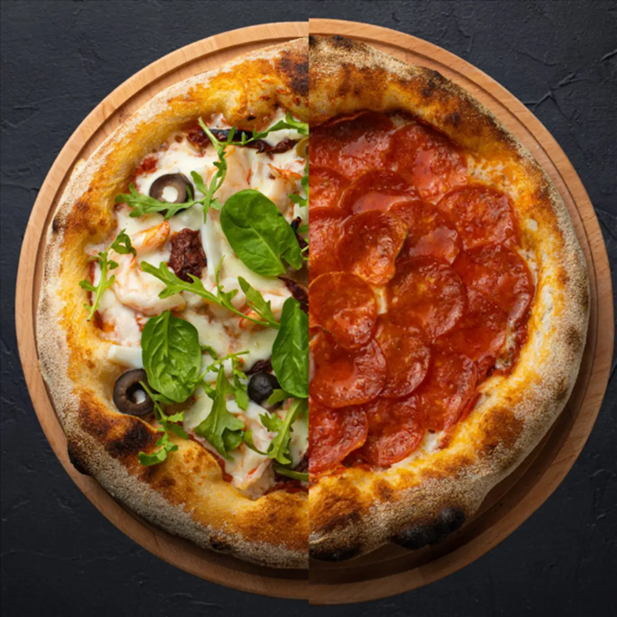 Пицца из половинок