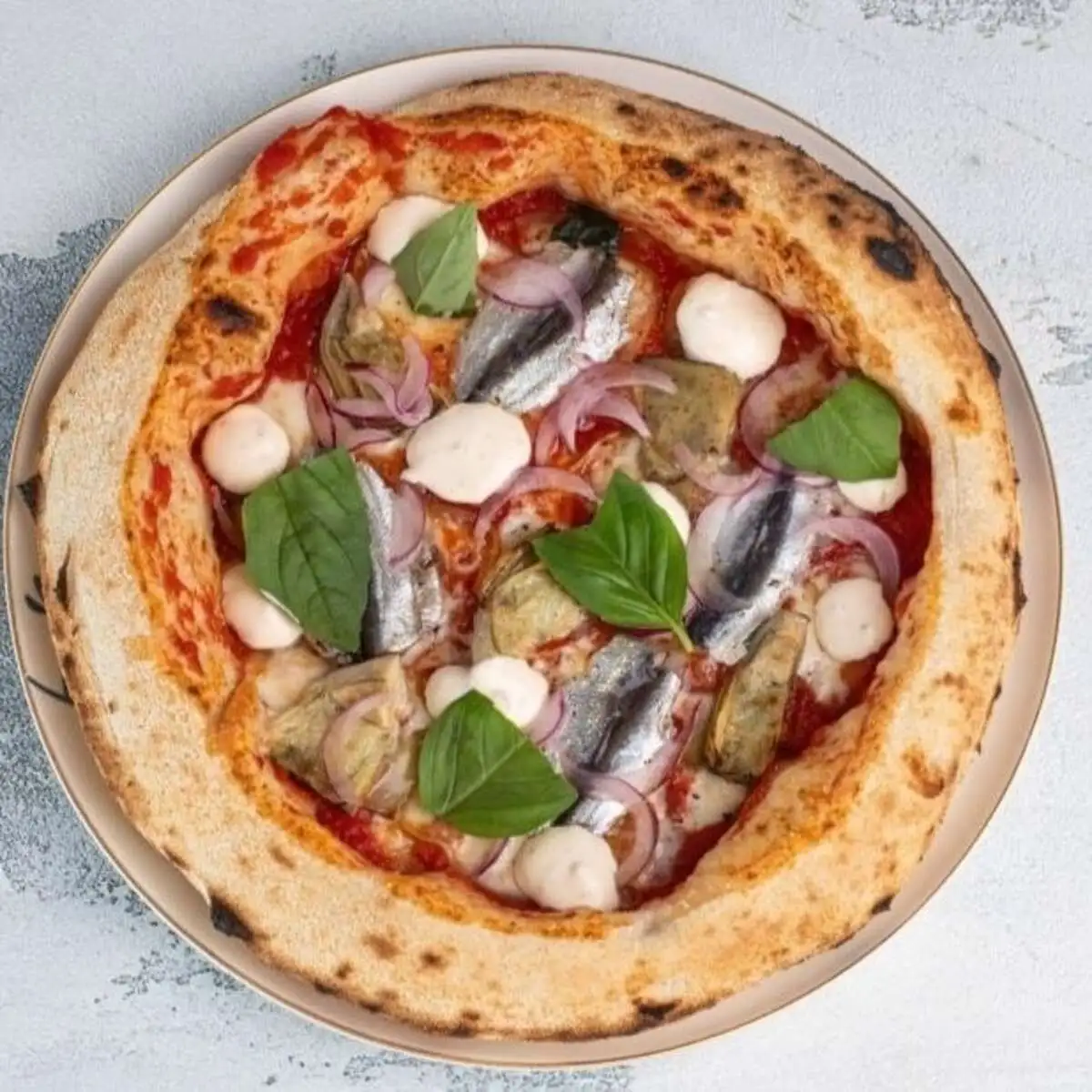 Пицца с сардинами 30см