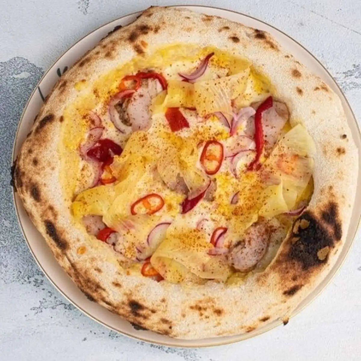 Пицца с копченым ананасом 30см