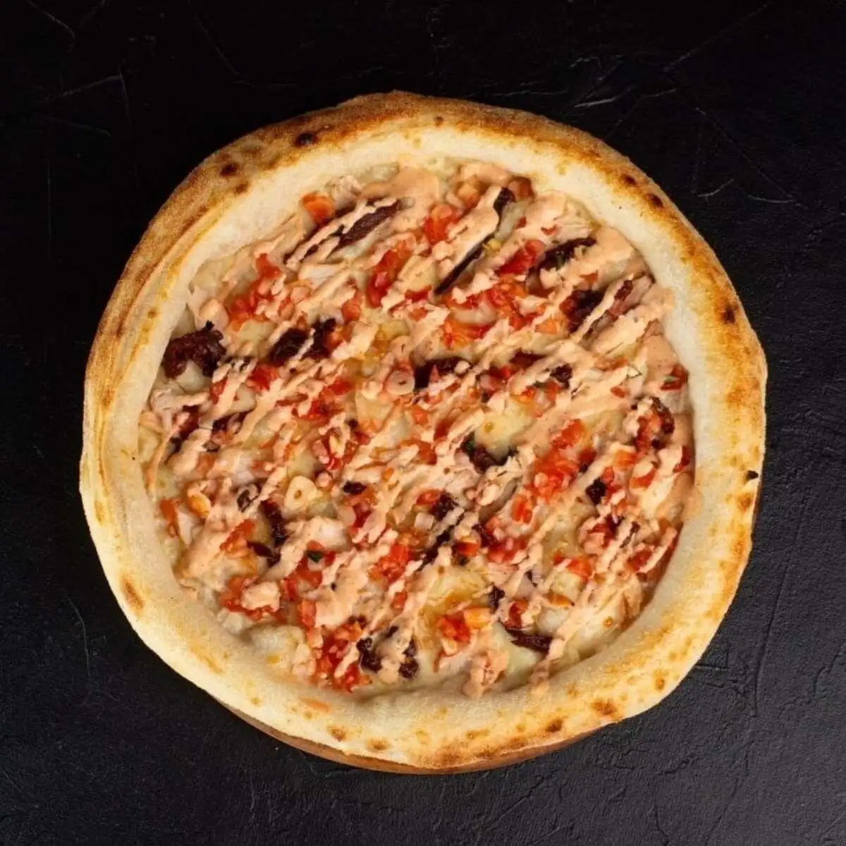 Пицца с йогуртом и цыпленком масала 30см