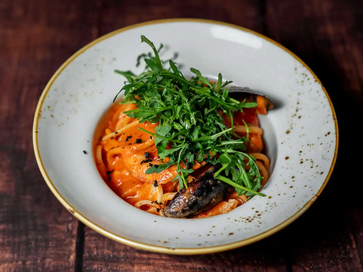 Лингуини с морепродуктами 