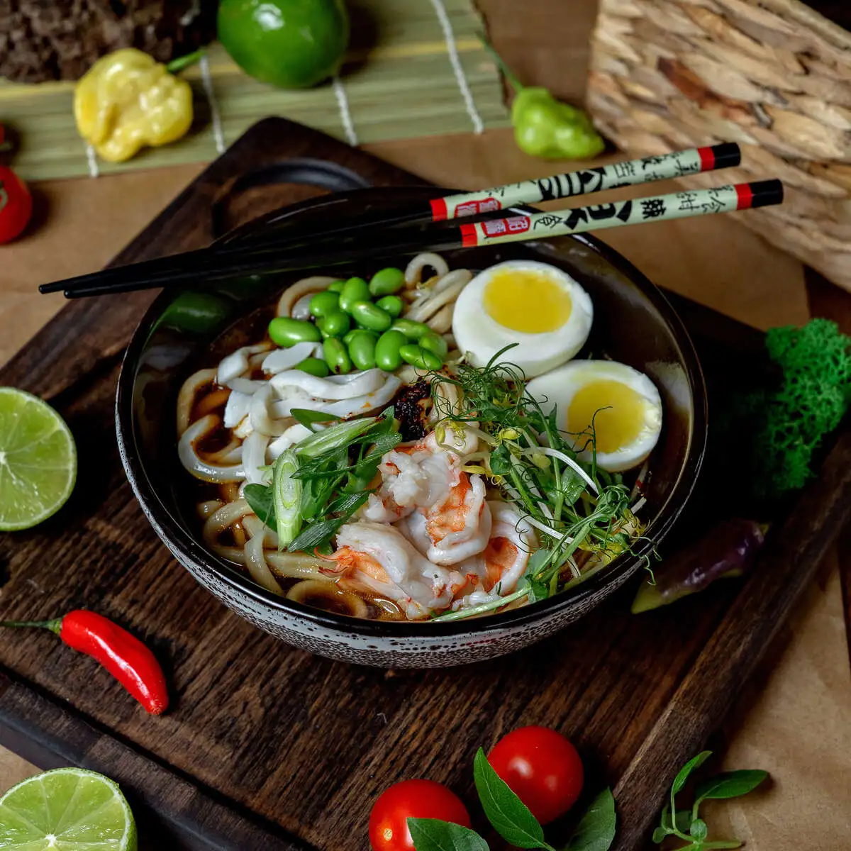 Рамен с морепродуктами