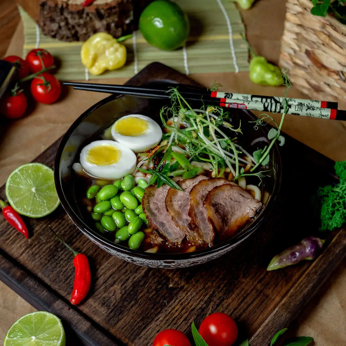 Рамен с говядиной