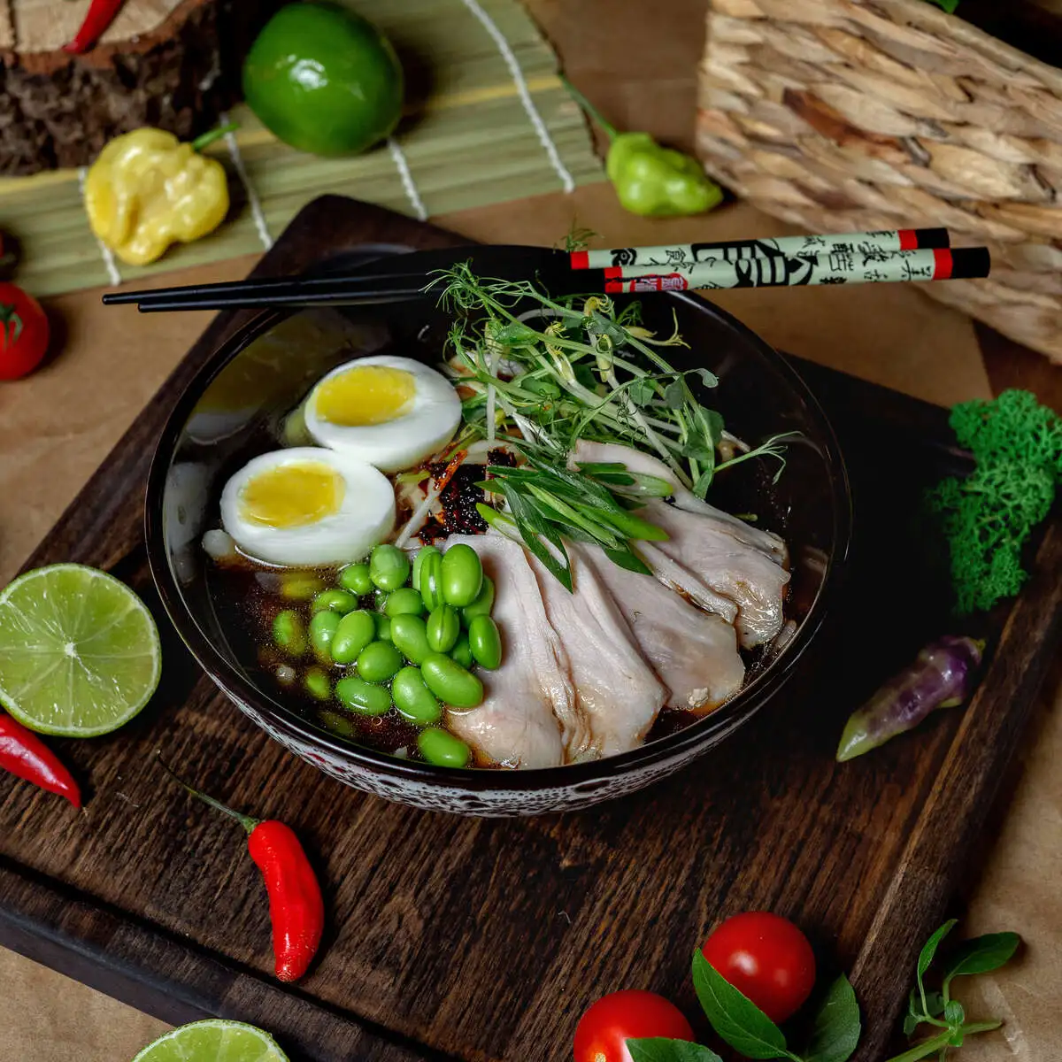 Рамен с курицей