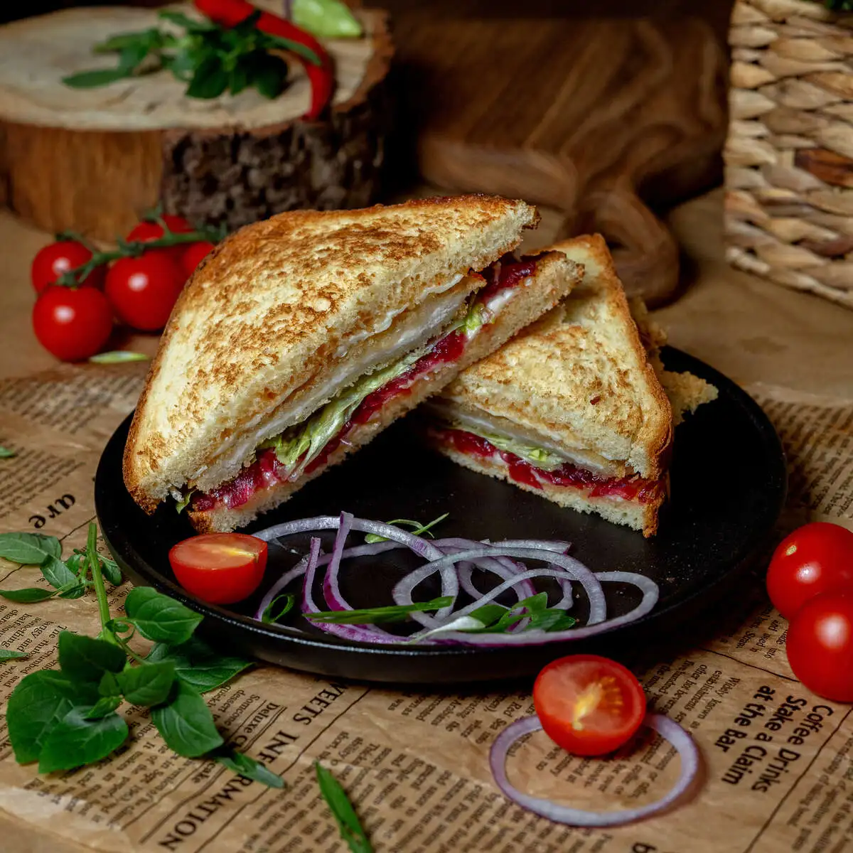 Чикагский пряный сендвич с хрустящим цыпленком 