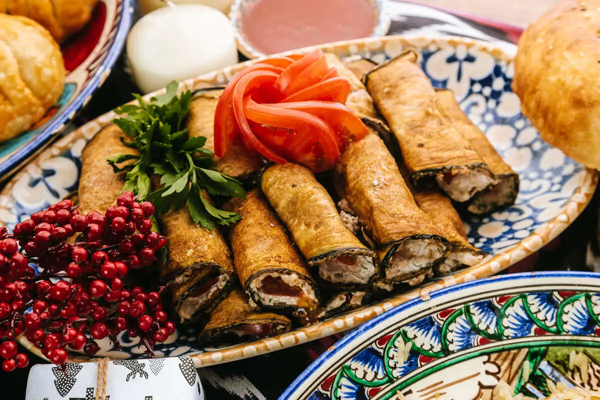 Роллы из баклажанов