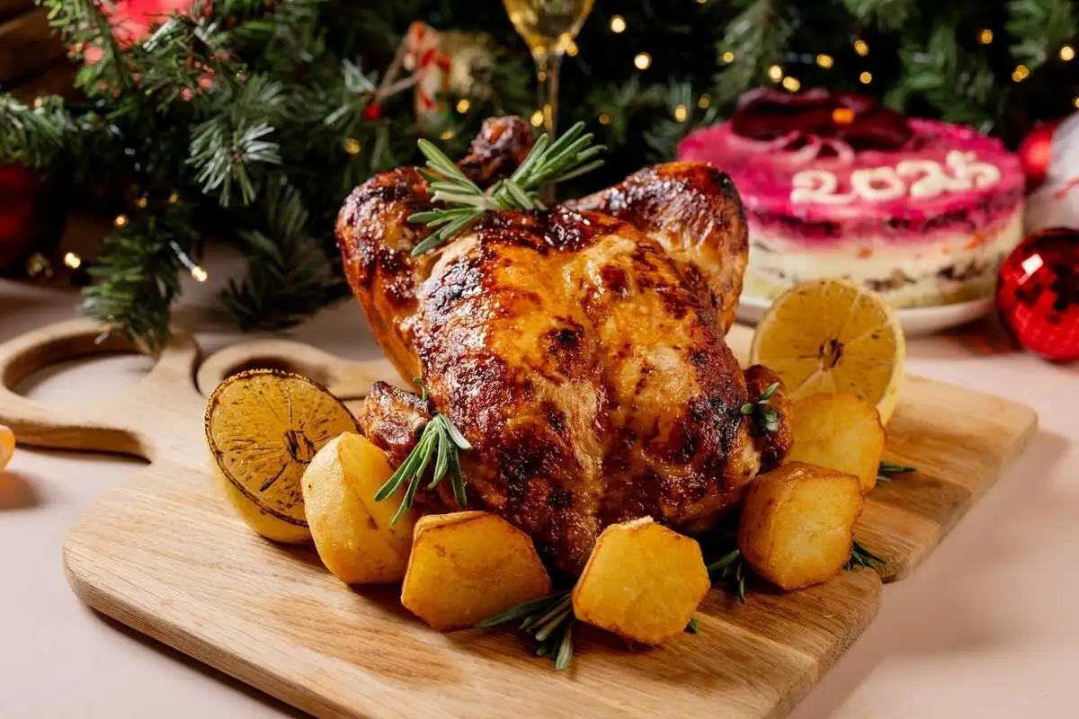 Курица запечённая Новый год