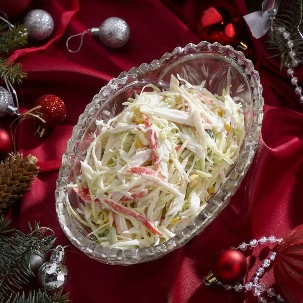 Салат крабовый с рисом (большая порция)