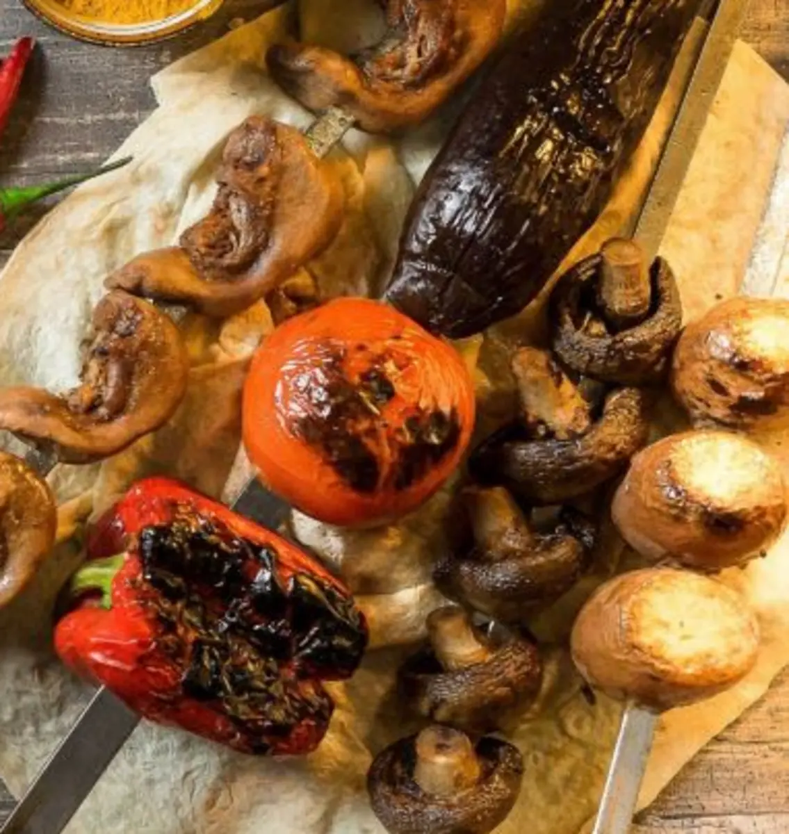 Шампиньоны на углях*