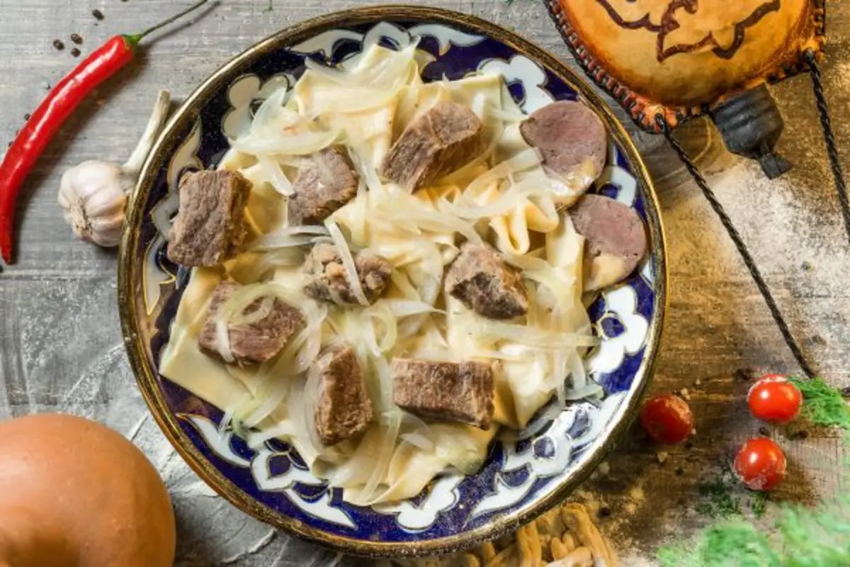 Бешбармак с бараниной*