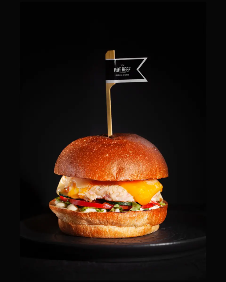 Крабсбургер с креветками