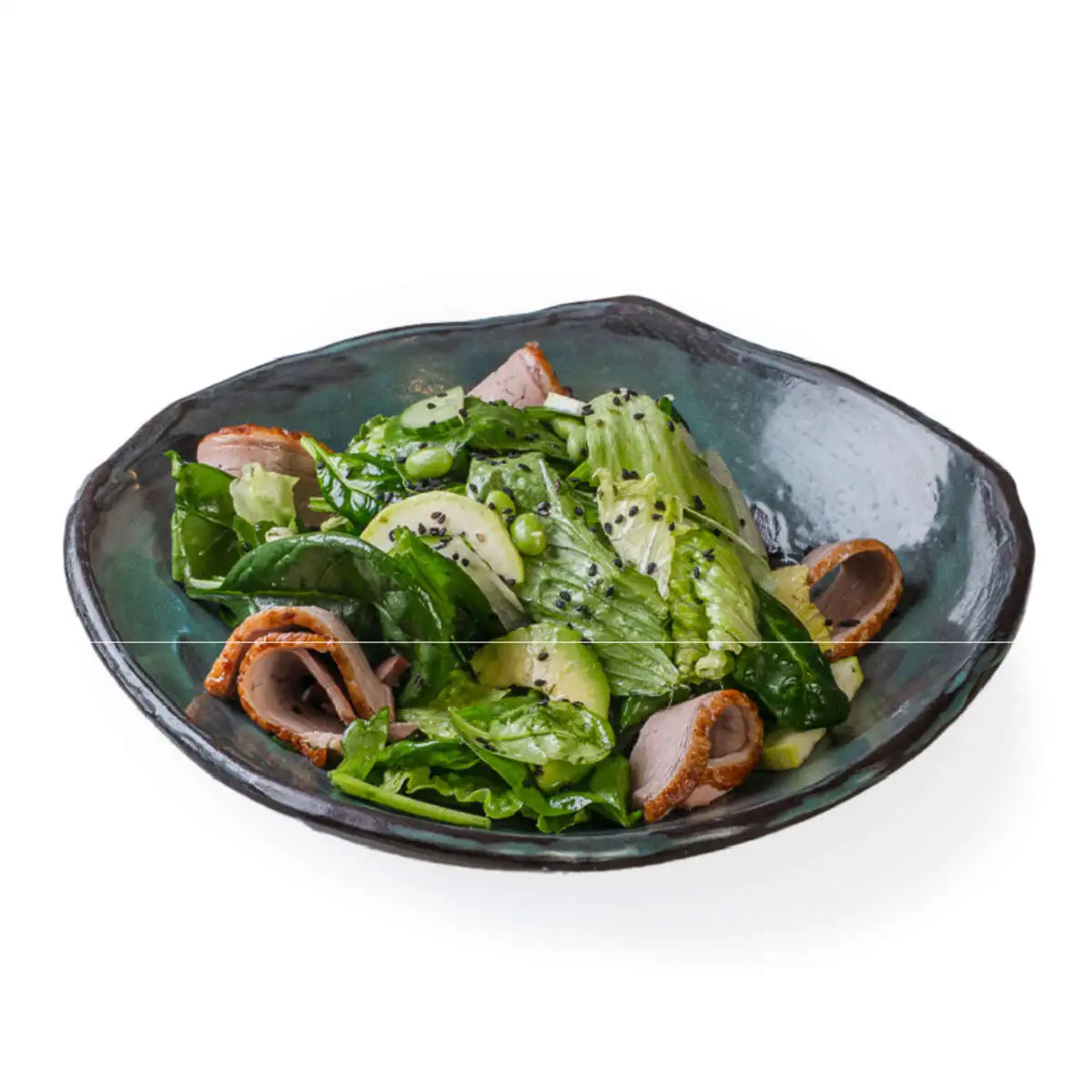 Зеленый салат с уткой