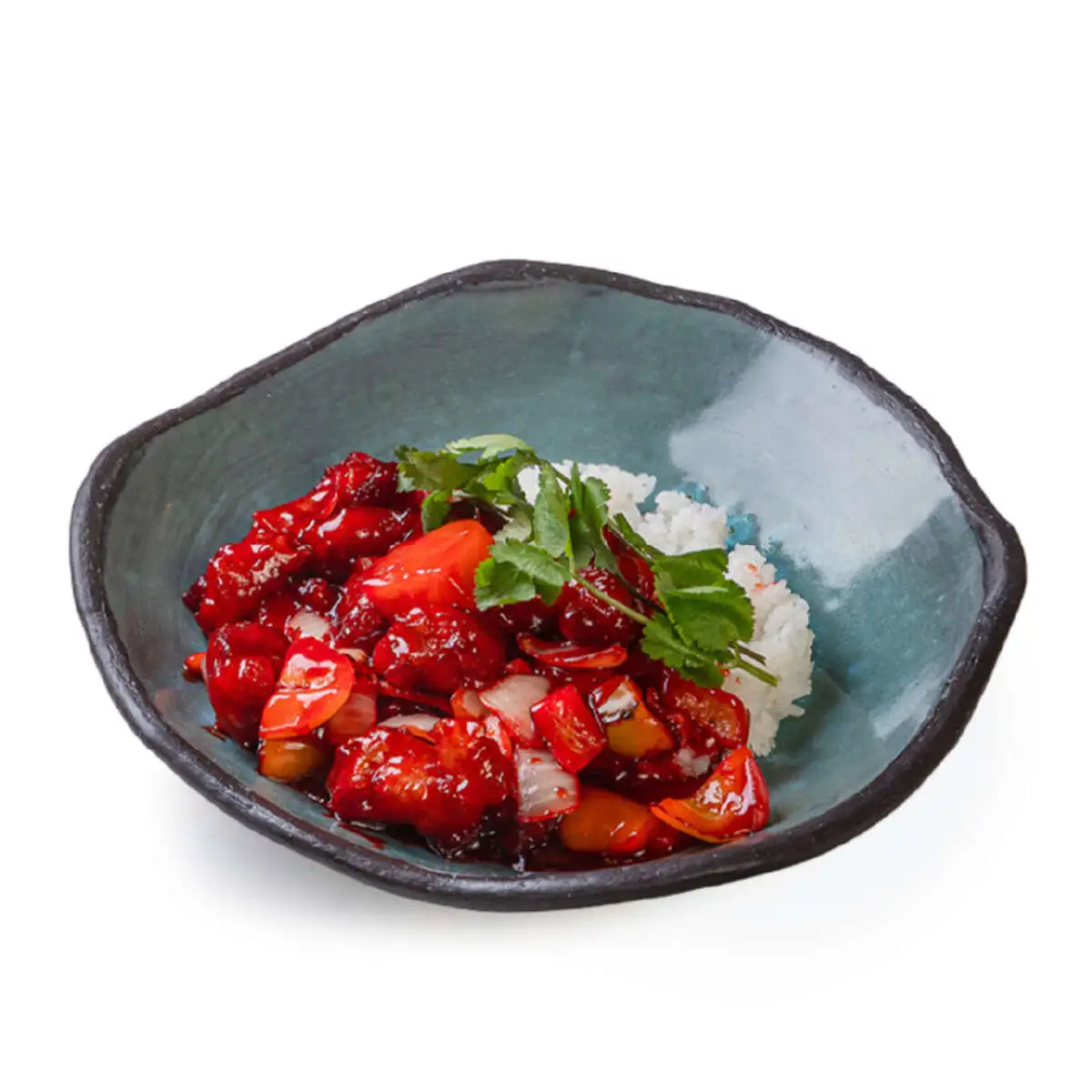 Курица в кисло-сладком соусе с рисом