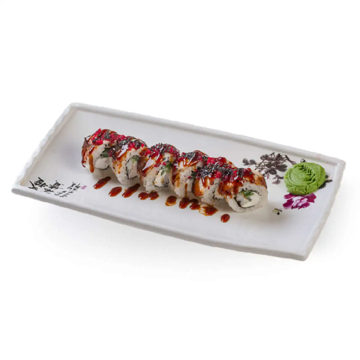 Ролл с угрем и креветками