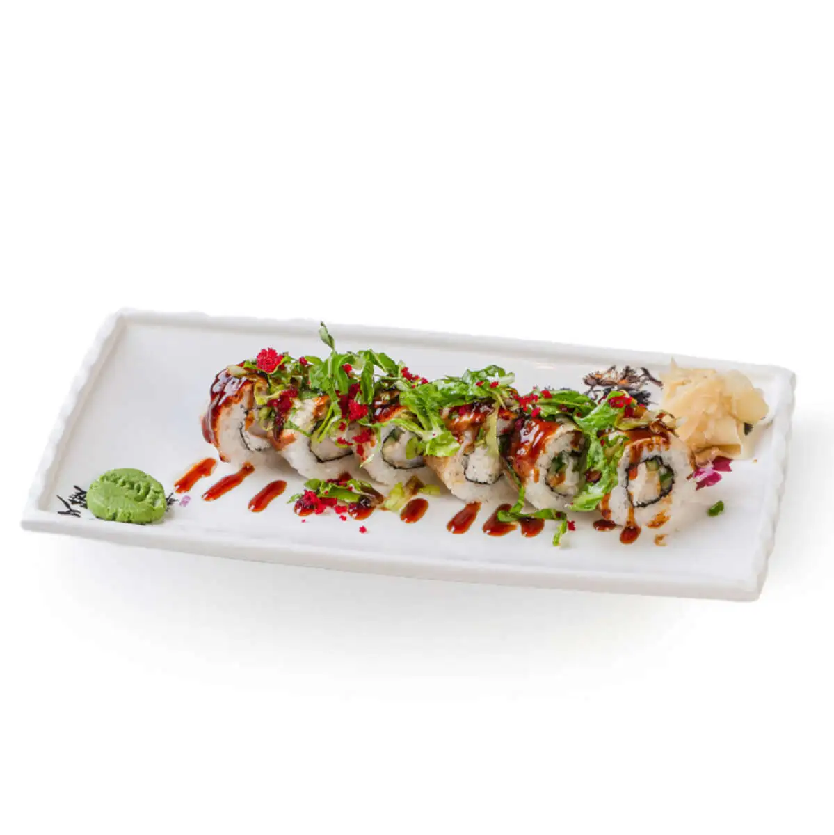 Ролл с угрем и снежным крабом