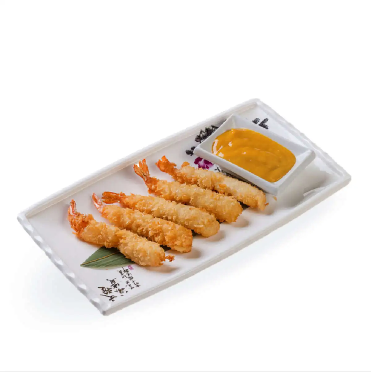 Хрустящие креветки в панировке с соусом манго