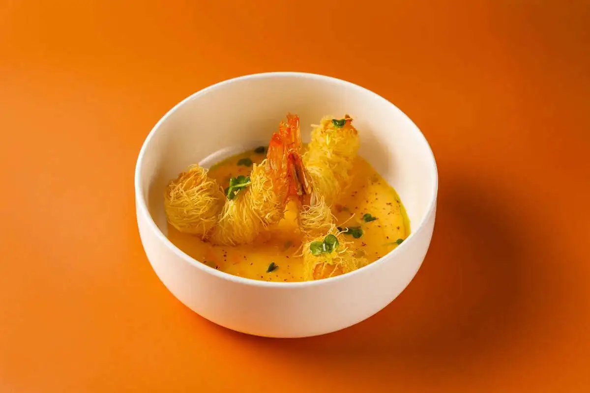 Креветки катаифи