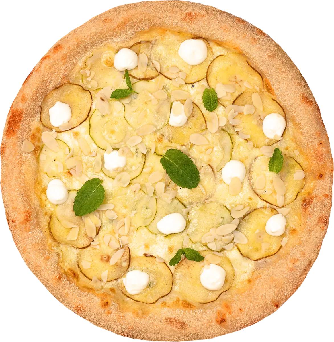 Пицца с грушей и горгонзоллой