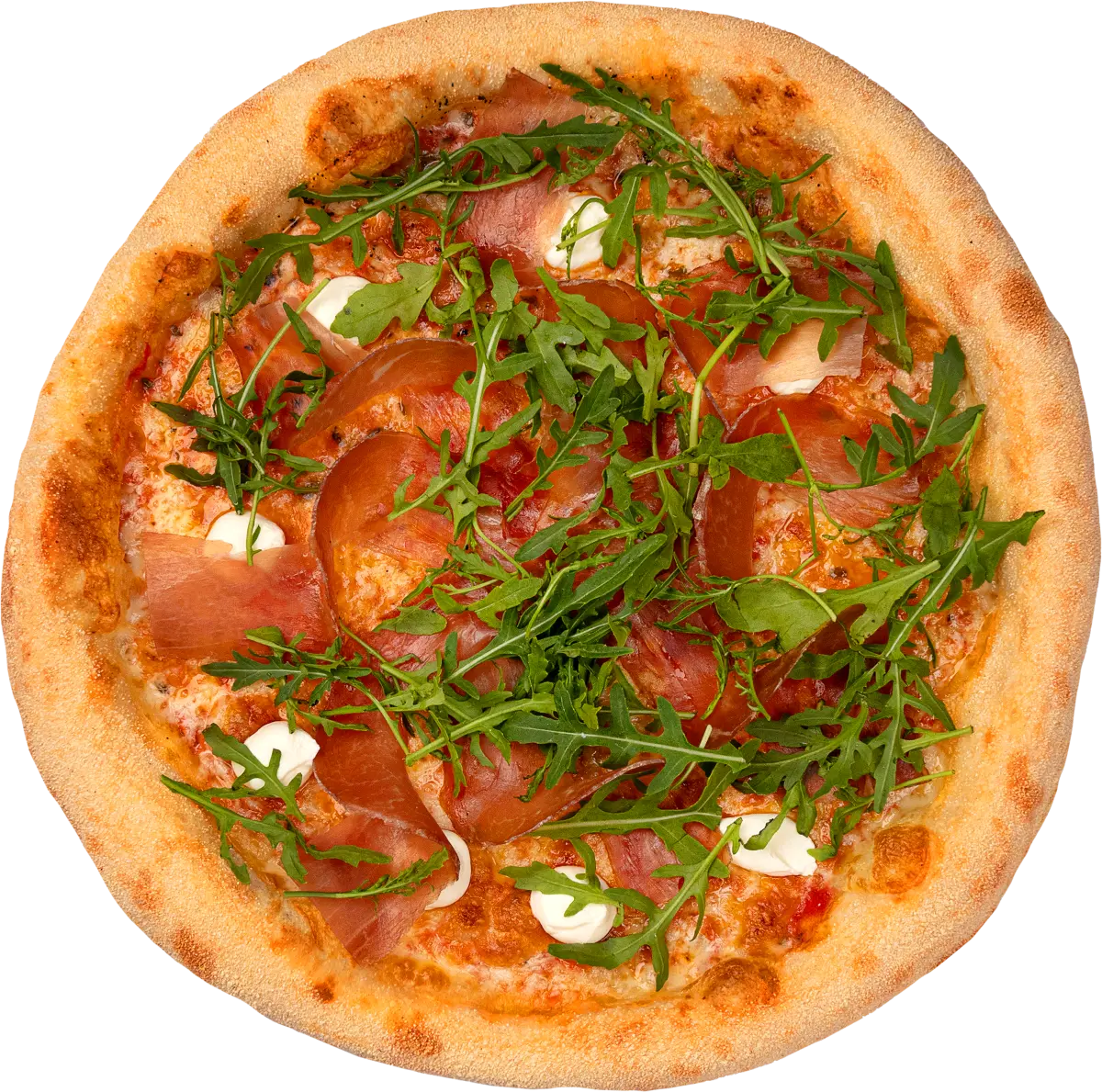 Пицца с Пармой и сливочным сыром