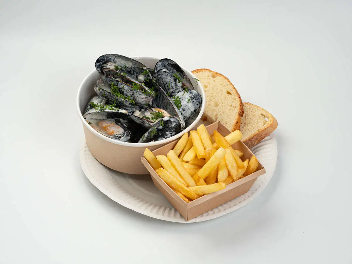 Мидии в сливочном соусе