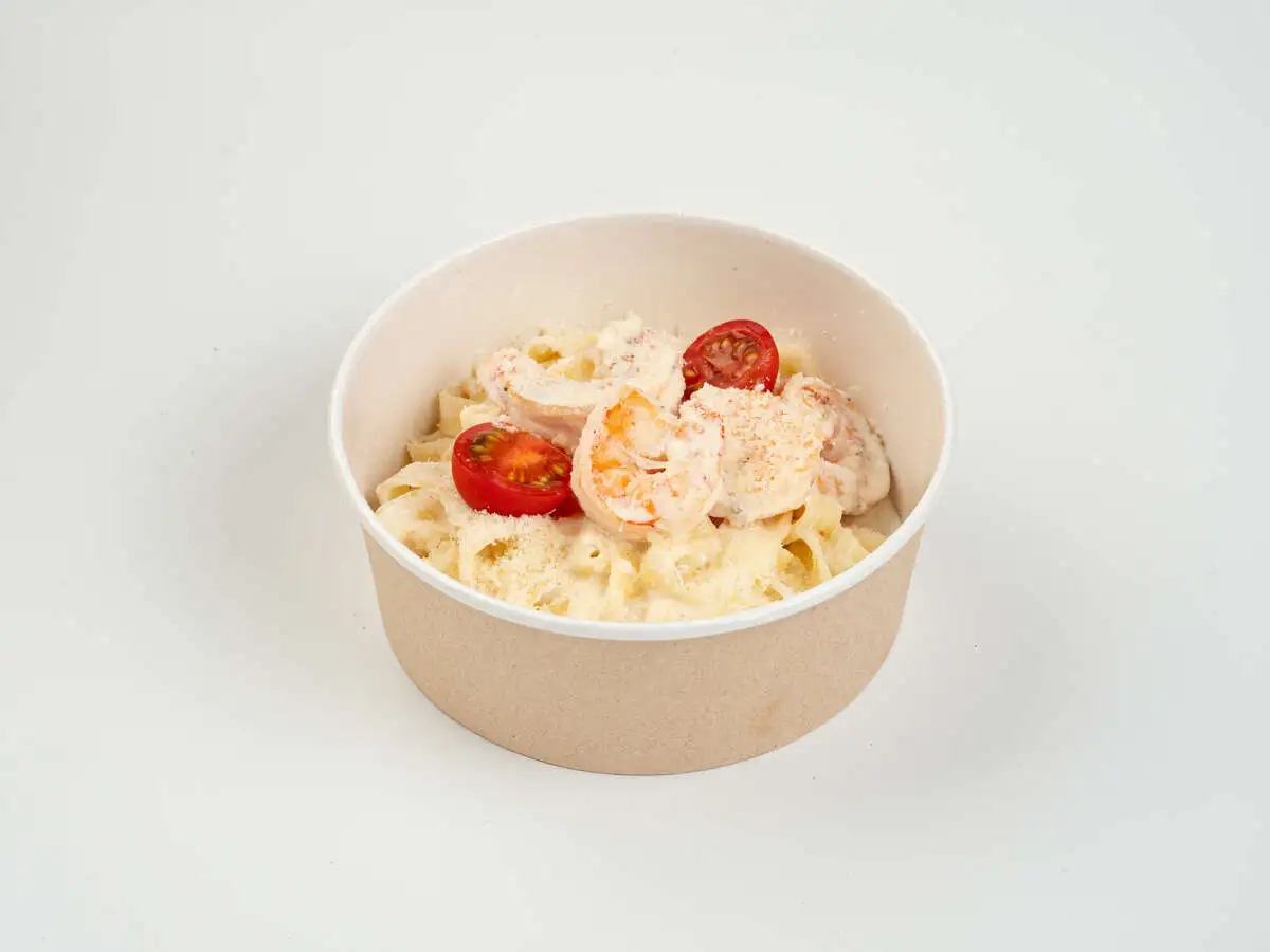 Фетучини с креветкой