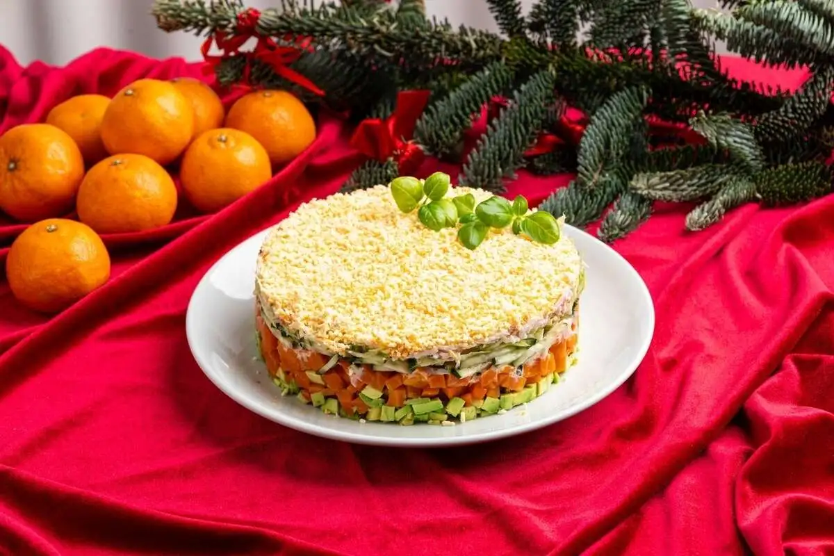 Мимоза с крабом