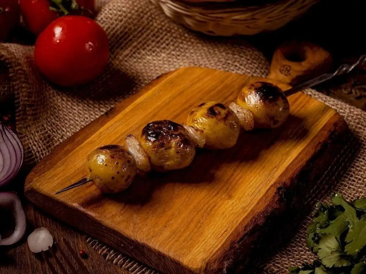 Шашлык из мини-картофеля с курдюком (80 гр)