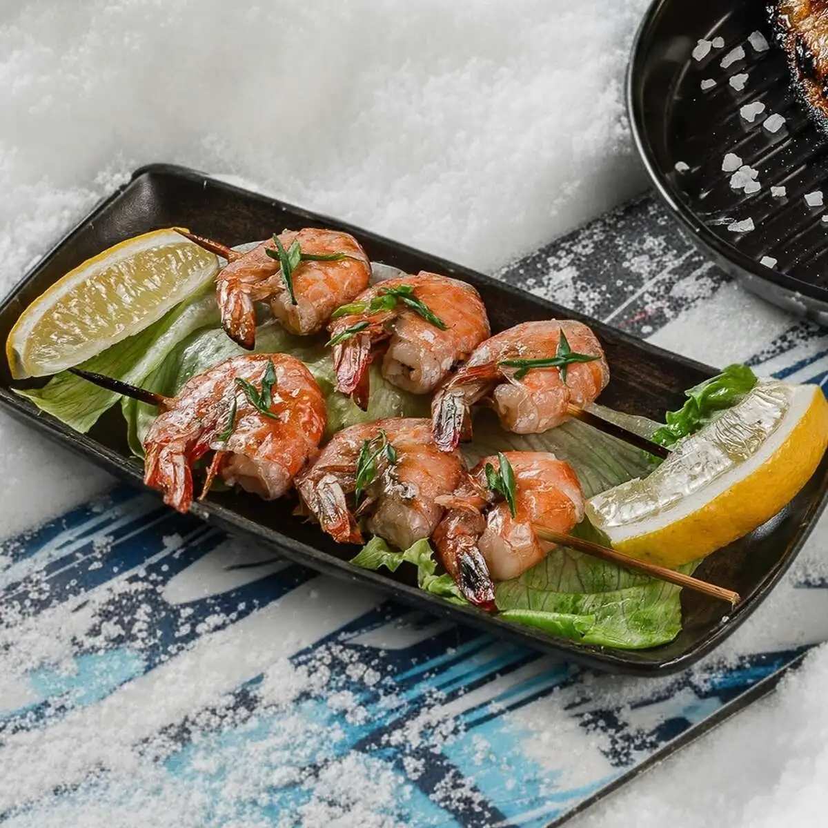 Креветки на гриле